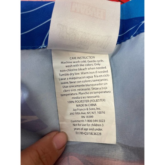 Marvel Spiderman Super Hero 100% Polyester Blue Toddler Bed Polyester Flat Sheet - Picture 6 of 6